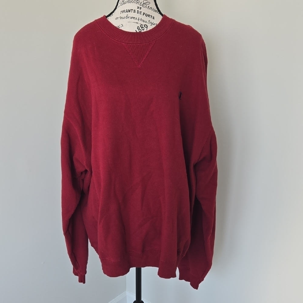 Champion Men's Crewneck Sweater in Deep Red